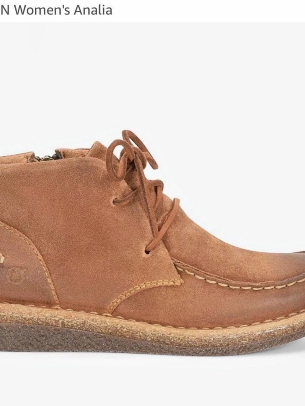 Born Analia Ankle Boots Brown US 7.5 NWT
